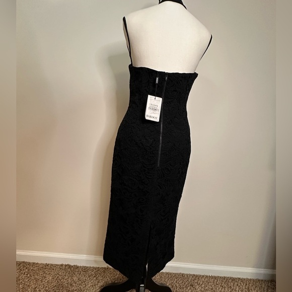 BARDOT Black Lace Halter Cross Neck MIDI Tea Length Dress Sz 8 NWT (A0059 B3) - Picture 8 of 15